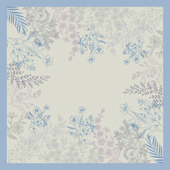 beautiful silk scarf printed pattern design