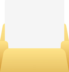 노란색 편지봉투에 담겨있는 편지지