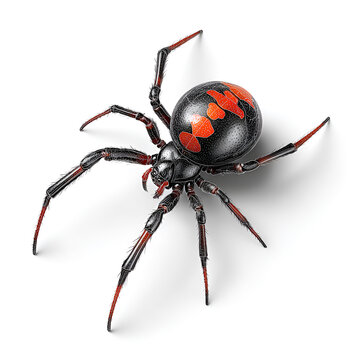 Australian Redback Spider Isolated on Transparent Background