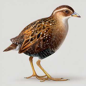 Baillon&rsquo;s Crake Isolated on Transparent Background
