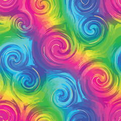 Obraz premium Colorful swirling abstract background with rainbow hues and vibrant dynamic movement patterns, patern seamless, Stock royalty free.