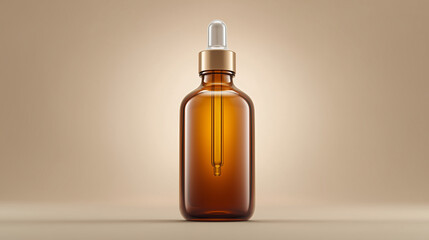 Dropper bottle packaging mockup in minimalist layout