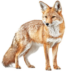 Fototapeta premium Bengal Fox Isolated on Transparent Backgroundf