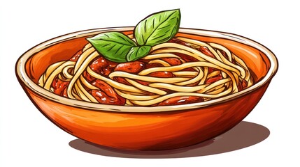 Pasta dish illustration