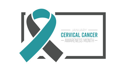 Vector illustration on the theme of Cervical Cancer awareness month observed each year during January. banner, Holiday, poster, card and background design.