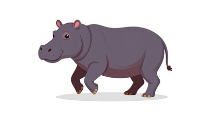 Obraz premium Cute hippo profile
