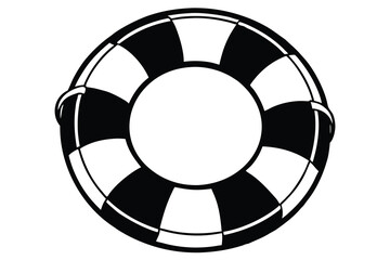 Naklejka premium lifebuoy line art icon
