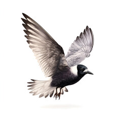 Obraz premium Black Tern Standing Isolated on Transparent Background