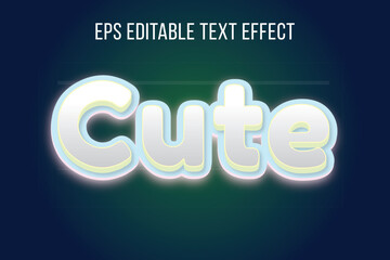 Cute text effect on gradient background 