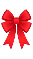 Fototapeta premium Red ribbon bow