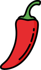 red chili icon illustration
