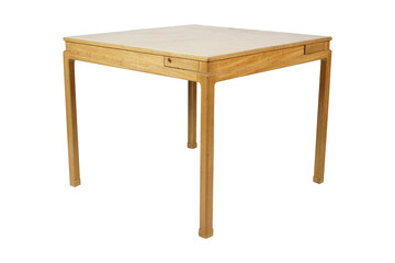 Light Oak Square Table: Simple Design, Solid Wood Construction