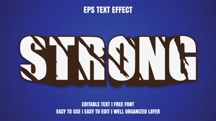 Strong  text effect on gradient background 