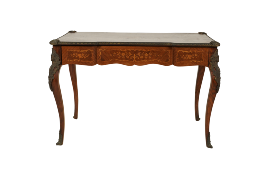 Antique Mahogany Writing Desk with Marble Top - Louis XVI Style Furniture