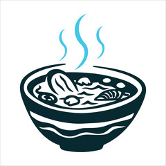 Samgyetang Icon: Korean Ginseng Chicken Soup Sambok Dog Days A steaming bowl of samgyetang ginseng chicken soup in earthy clay orange