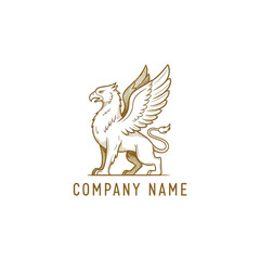 Obraz premium Elegant Griffin Logo Design for Company Branding.