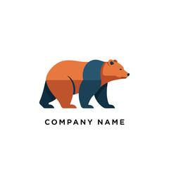 Obraz premium Stylized Bear Logo Design for Company Branding.