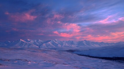 sunset in the mountains