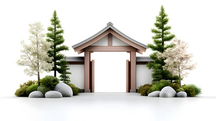 PNG Traditional Japanese temple gate
