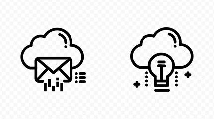 cloud icon, containing cloud upload, download symbol, vector illustration