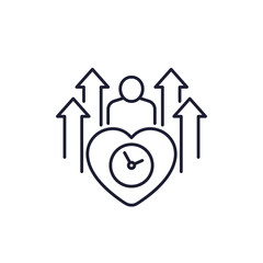 increase lifespan and vitality line icon