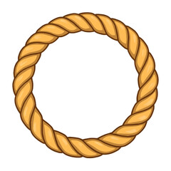 gold rope isolated on white background