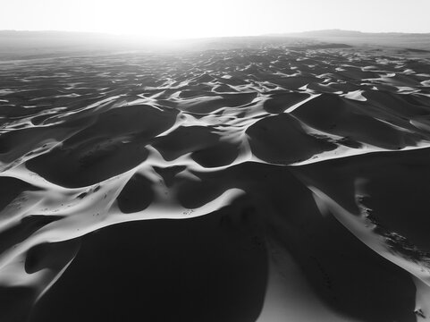 gobi desert from aerial view