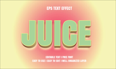  Juice text effect on gradient background 