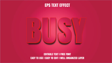  Busy text effect on gradient background 