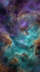 Fototapeta premium Colorful Deep Space Nebula With Stars
