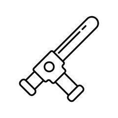 Baton icon with white background vector stock illustration