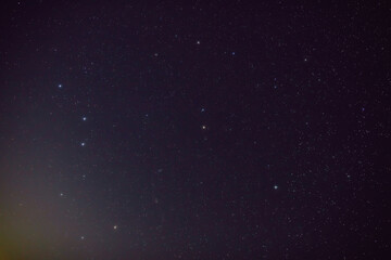 Milky way stars and constellations with a galaxy background.