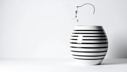 ceramic vase isolated on white