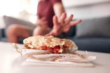 Man having food poisoning and nausea.