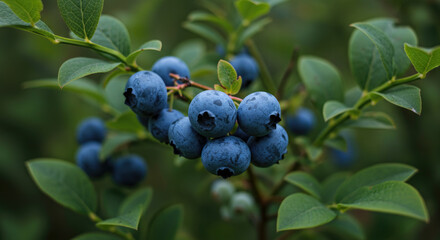 blueberries in the forest