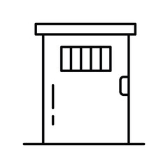 Door icon with white background vector stock illustration