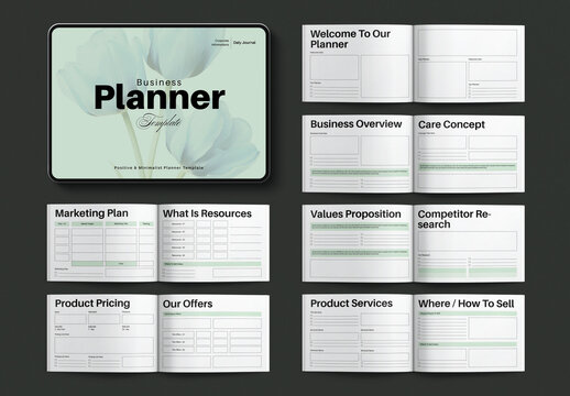 Business Planner Template Landscape