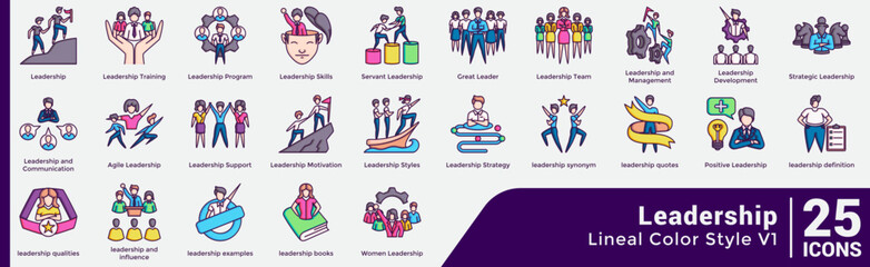 Fototapeta premium Leadership Bundle H25 V01 Lineal Color