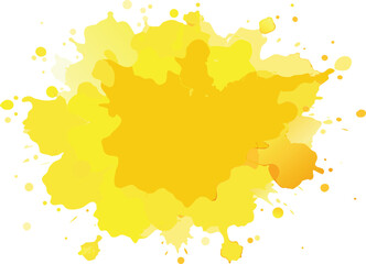Obraz premium Vector art of yellow paint splash for artistic design