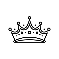 Crown drawing vector illustration, queen crown, king crown, tiara crown, royal crown, princess crown icon design