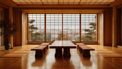 Elegant Japanese-style dining room