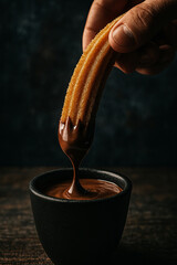 Cinnamon sticks with chocolate dip
