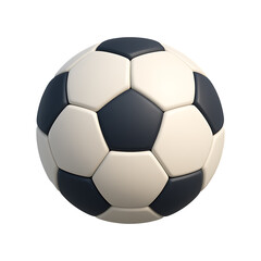Fototapeta premium 3D Soccer Ball Icon Isolated on a Transparent Background