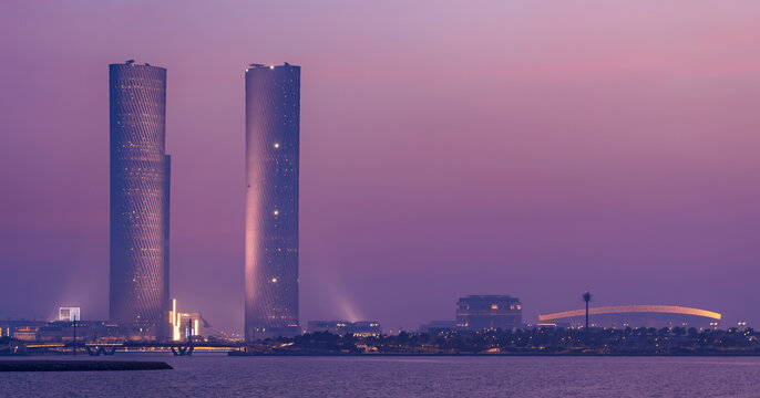 the newly developed lusail city with for al sadd tower in the background