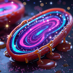 Desserts, sweets, food, jelly, whipped cream Generative AI