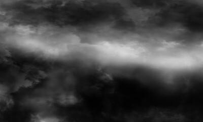 Obraz premium Dramatic storm clouds gathering with ominous shadows and bright light breaking through