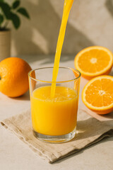orange juice and oranges