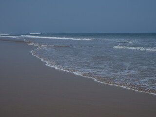 Jahania beach, Astarang of Odisha in India. Photo: Juy 20 July 2022