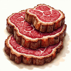 beef, food, meat, steak, pork, meal, barbecue, fresh, cooking, grill, fillet, dinner, protein, ingredient, raw, beefsteak, cut, bbq, chop, isolated, sirloin, grilled, butcher, white, background, red, 