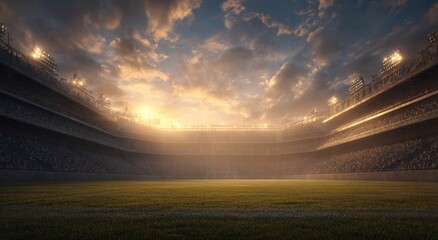 Empty stadium at sunset (1)